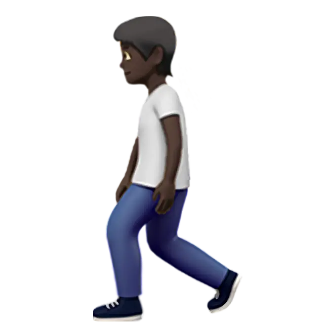 Person Walking: Dark Skin Tone