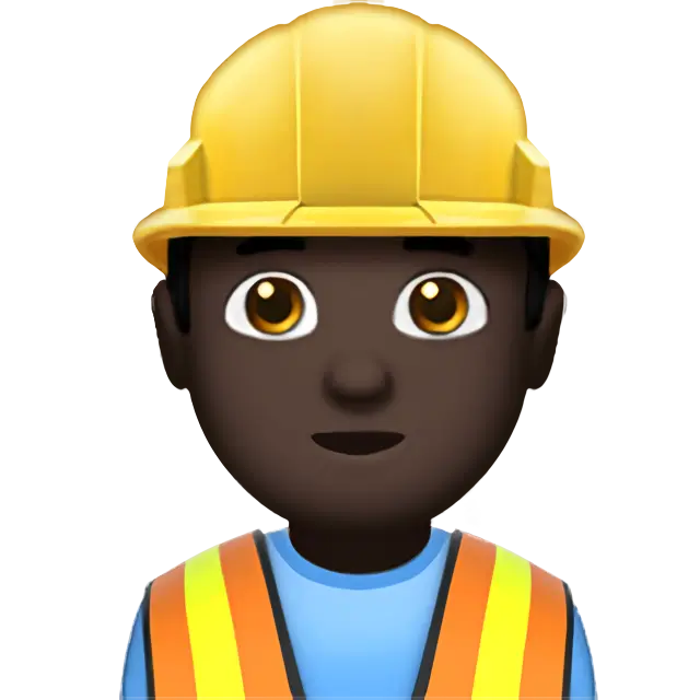 Man Construction Worker: Dark Skin Tone