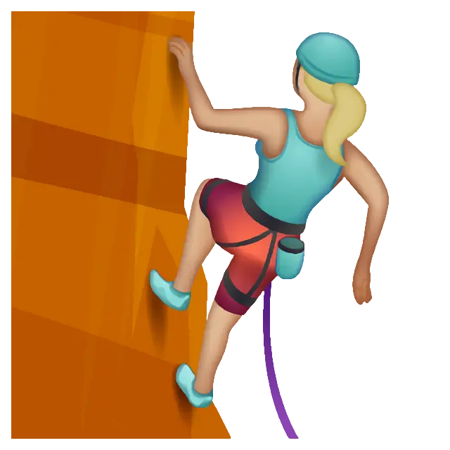 Woman Climbing: Medium-Light Skin Tone