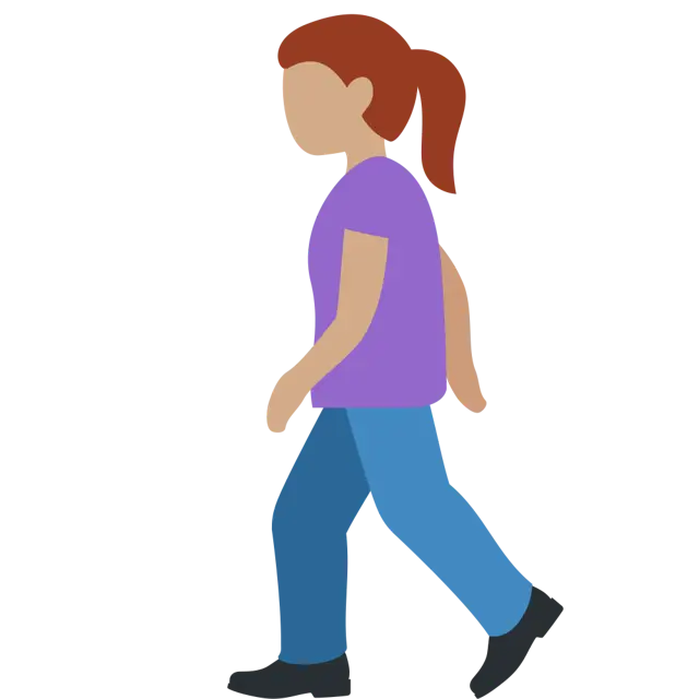 Woman Walking: Medium Skin Tone