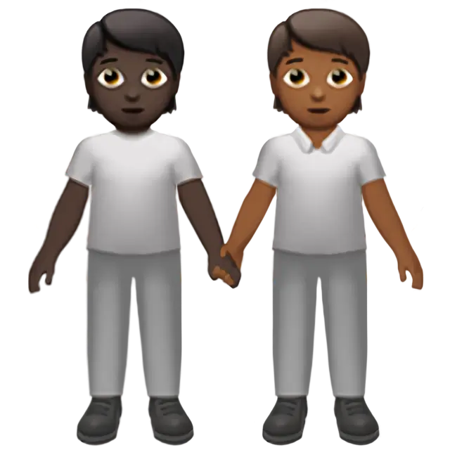 People Holding Hands: Dark Skin Tone, Medium-Dark Skin Tone