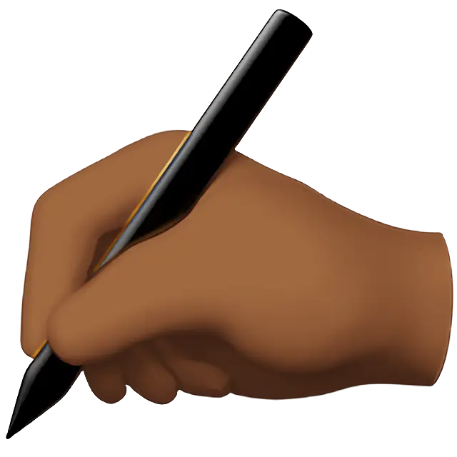 Writing Hand: Medium-Dark Skin Tone