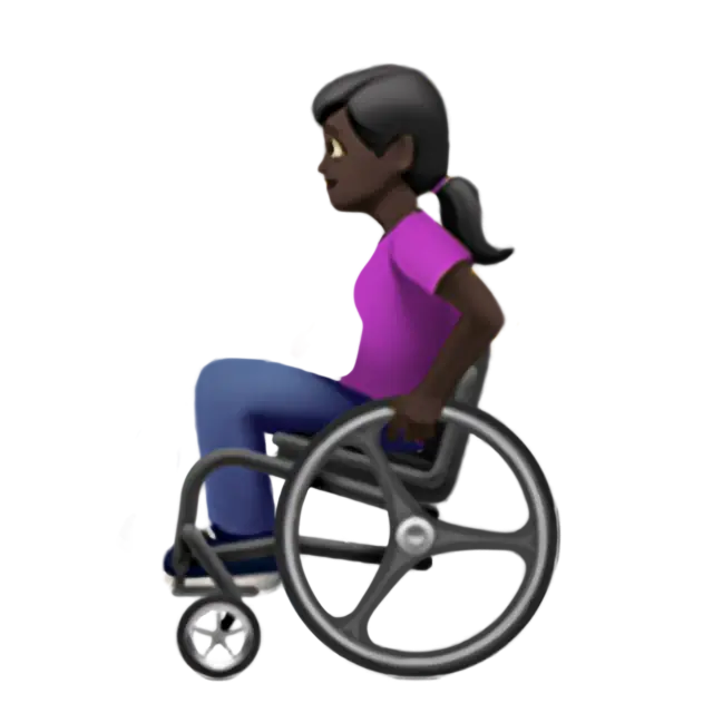 Woman in Manual Wheelchair: Dark Skin Tone