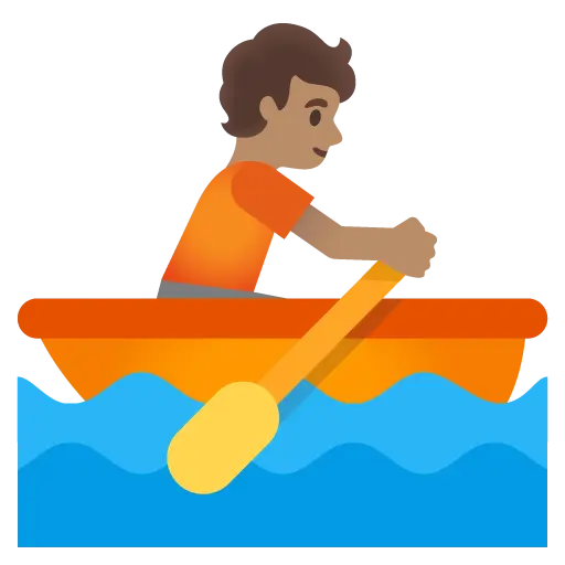 Person Rowing Boat: Medium Skin Tone