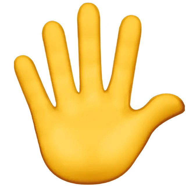 Raised Hand with Fingers Splayed