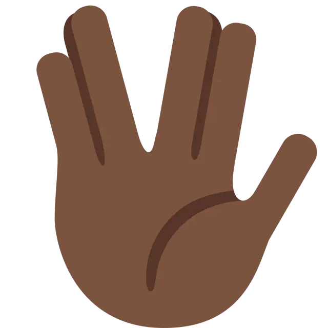 Vulcan Salute: Dark Skin Tone