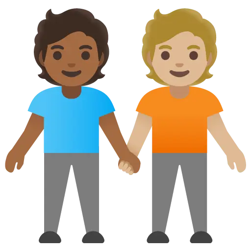 People Holding Hands: Medium-Light Skin Tone, Medium-Dark Skin Tone