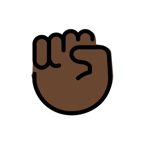 Raised Fist: Dark Skin Tone