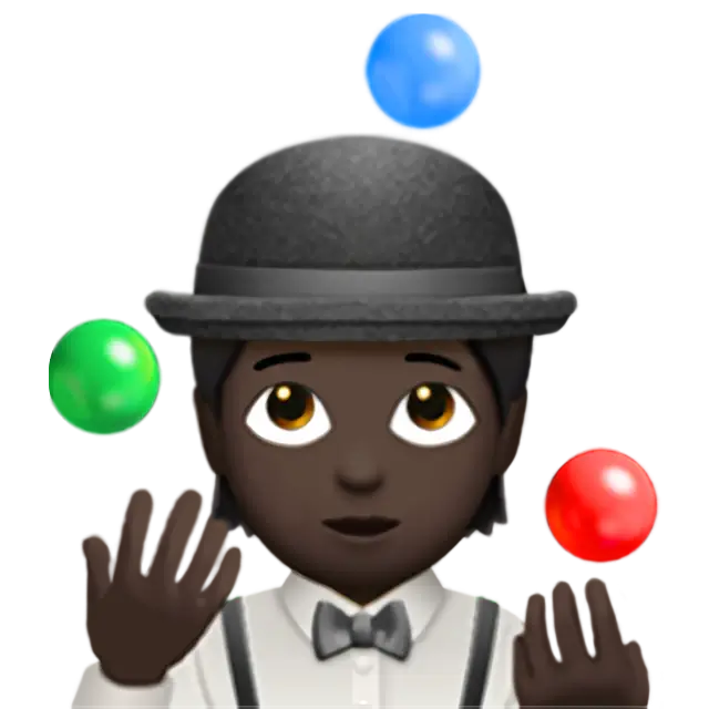 Person Juggling: Dark Skin Tone