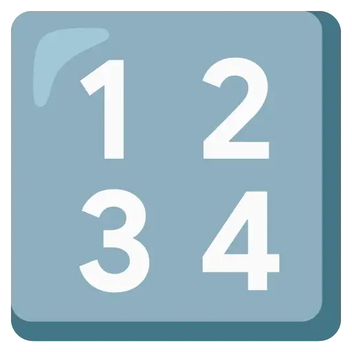 Input Symbol for Numbers
