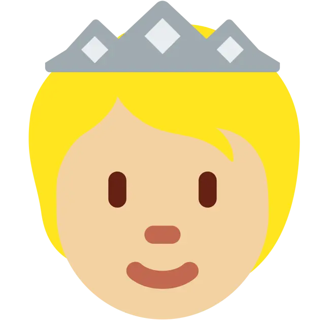 Person With Crown: Medium-Light Skin Tone