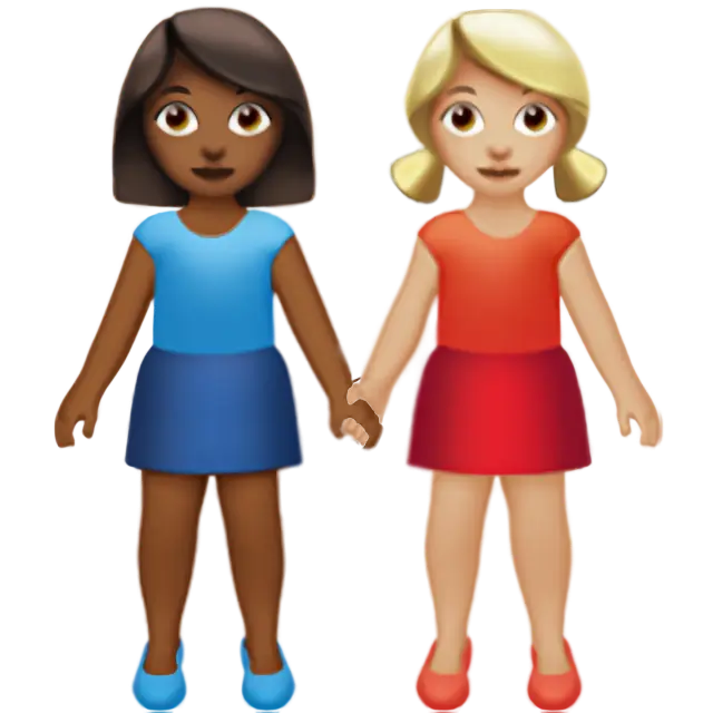 Women Holding Hands: Medium-Dark Skin Tone, Medium-Light Skin Tone