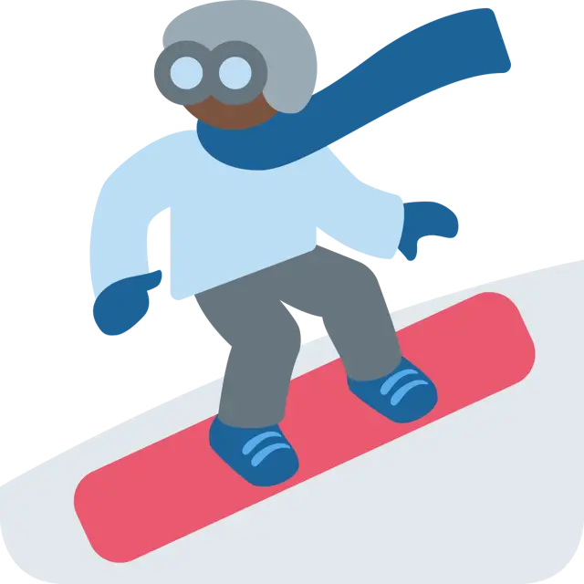 Snowboarder: Dark Skin Tone