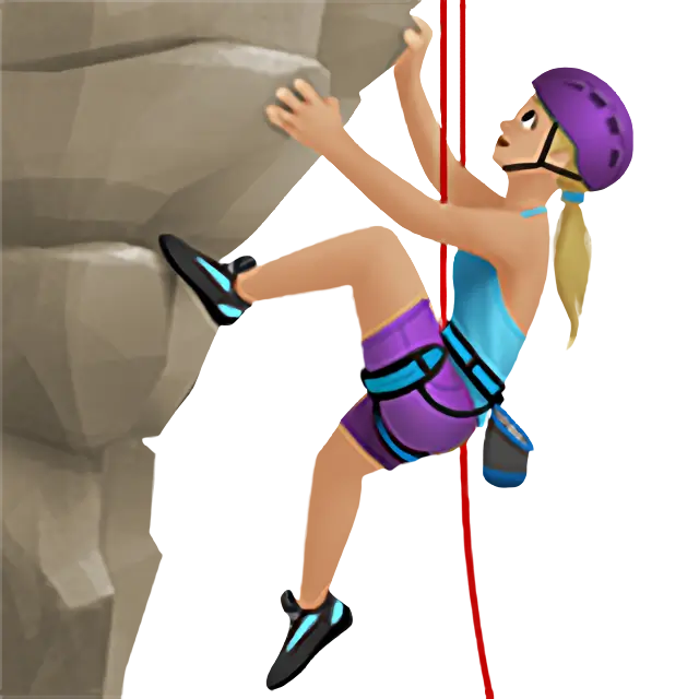 Woman Climbing: Medium-Light Skin Tone