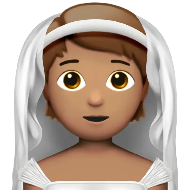 Person with Veil: Medium Skin Tone