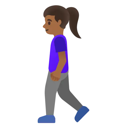 Woman Walking: Medium-Dark Skin Tone