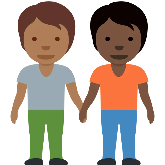 People Holding Hands: Medium-Dark Skin Tone, Dark Skin Tone