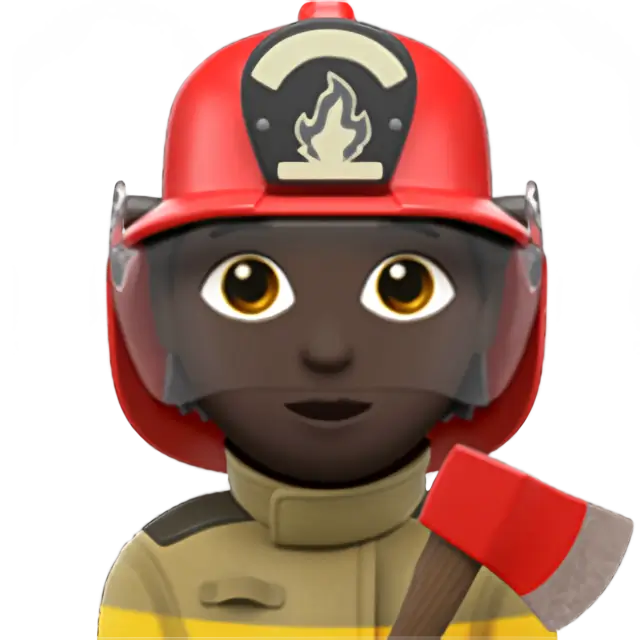 Firefighter: Dark Skin Tone