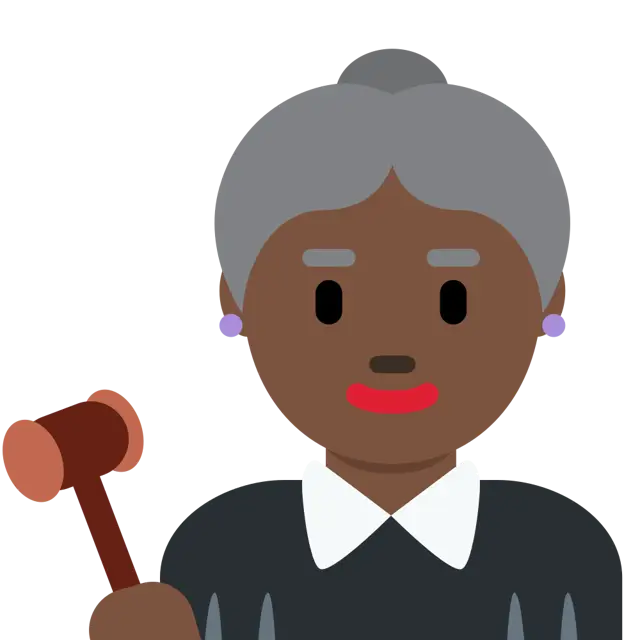 Woman Judge: Dark Skin Tone