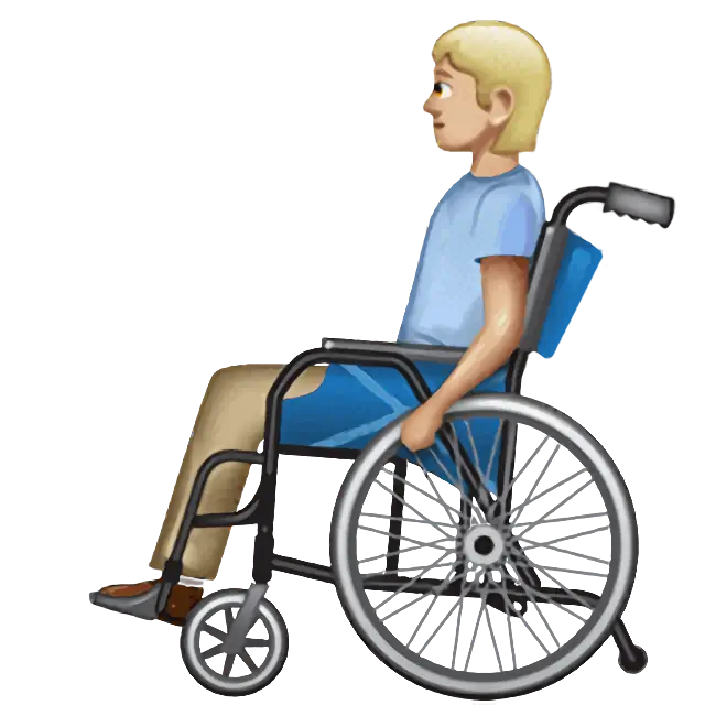 Person In Manual Wheelchair: Medium-Light Skin Tone