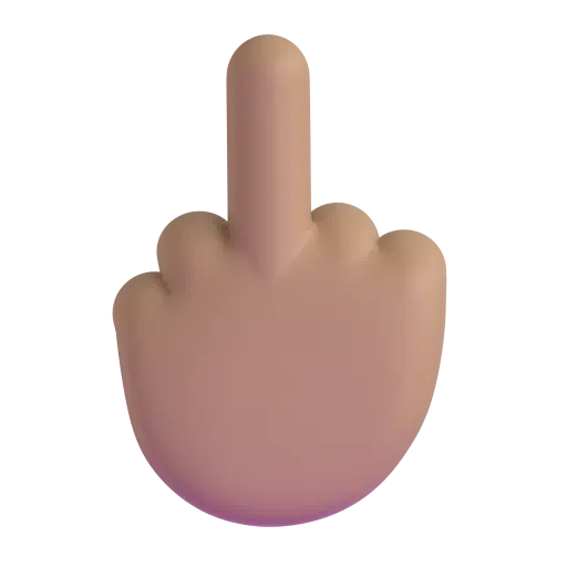 Middle Finger: Medium Skin Tone