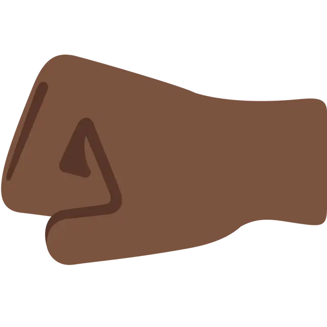 Left-Facing Fist: Dark Skin Tone