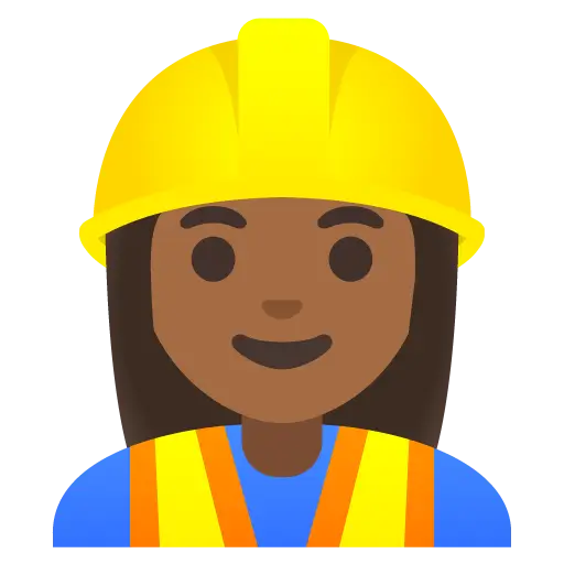 Woman Construction Worker: Medium-Dark Skin Tone