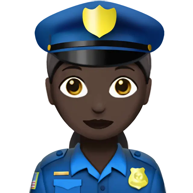 Woman Police Officer: Dark Skin Tone