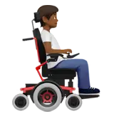 Person in Motorized Wheelchair Facing Right: Medium-Dark Skin Tone