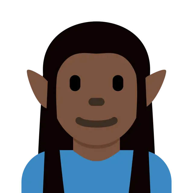 Man Elf: Dark Skin Tone