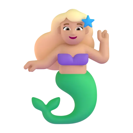 Mermaid: Medium-Light Skin Tone