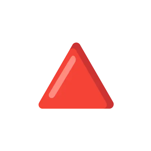 Wskazujący czerwony trójkąt