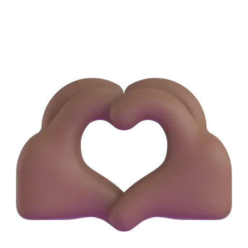 Heart Hands: Medium-Dark Skin Tone