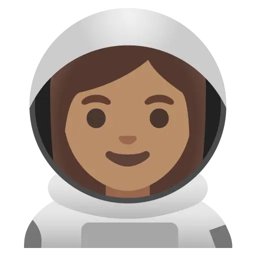 Woman Astronaut: Medium Skin Tone