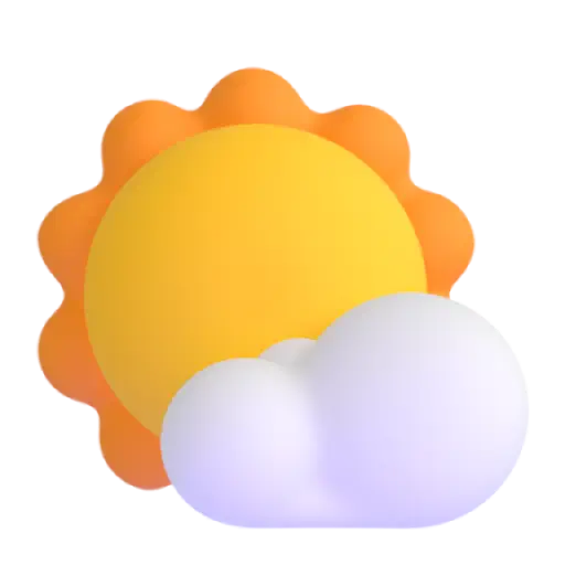Sol branco com pequena nuvem