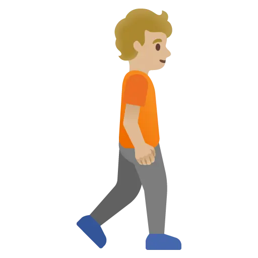 Person Walking Facing Right: Medium-Light Skin Tone