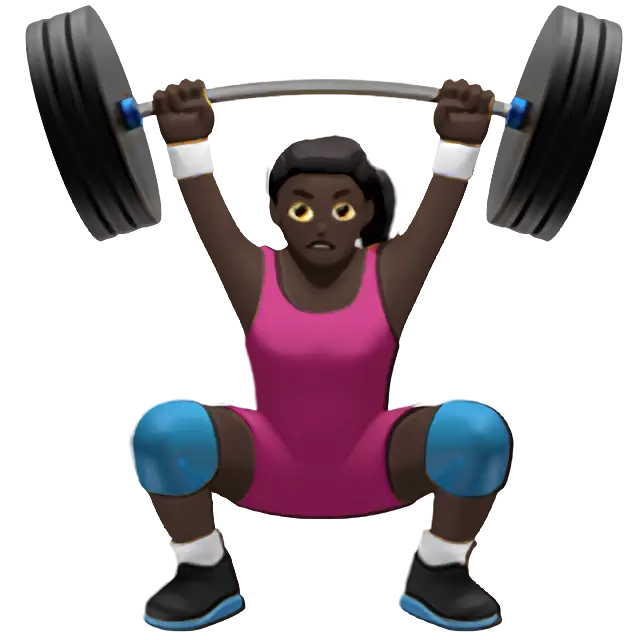 Woman Lifting Weights: Dark Skin Tone