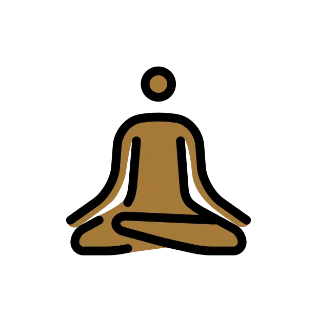 Person In Lotus Position: Medium-Dark Skin Tone