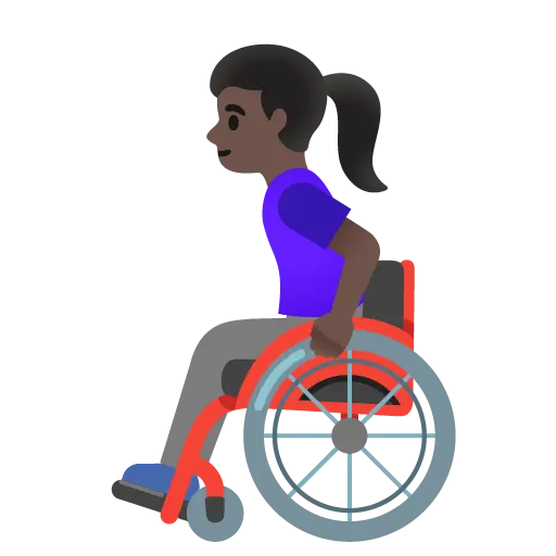 Woman in Manual Wheelchair: Dark Skin Tone