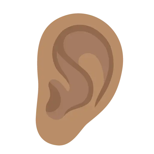 Ear: Medium Skin Tone