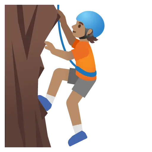 Person Climbing: Medium Skin Tone