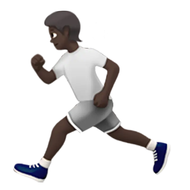 Person Running: Dark Skin Tone