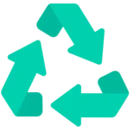 Black Universal Recycling Symbol