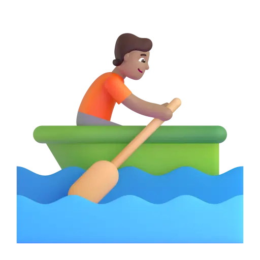 Person Rowing Boat: Medium Skin Tone