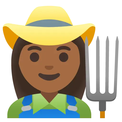 Woman Farmer: Medium-Dark Skin Tone