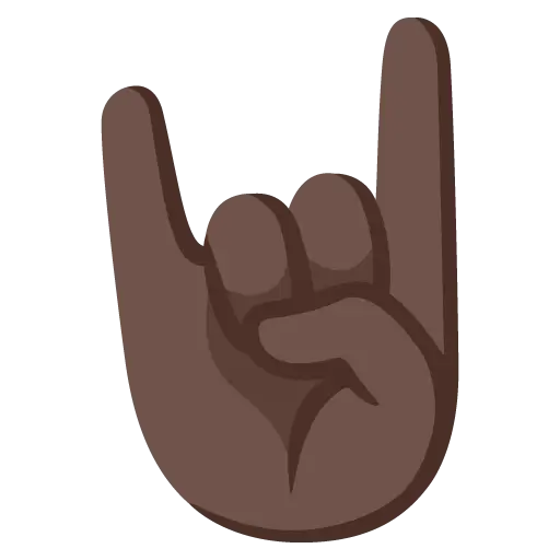 Sign of the Horns: Dark Skin Tone