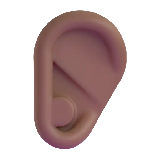 Ear: Medium-Dark Skin Tone