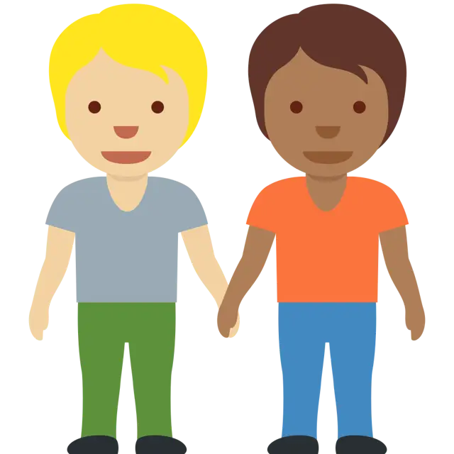 People Holding Hands: Medium-Light Skin Tone, Medium-Dark Skin Tone