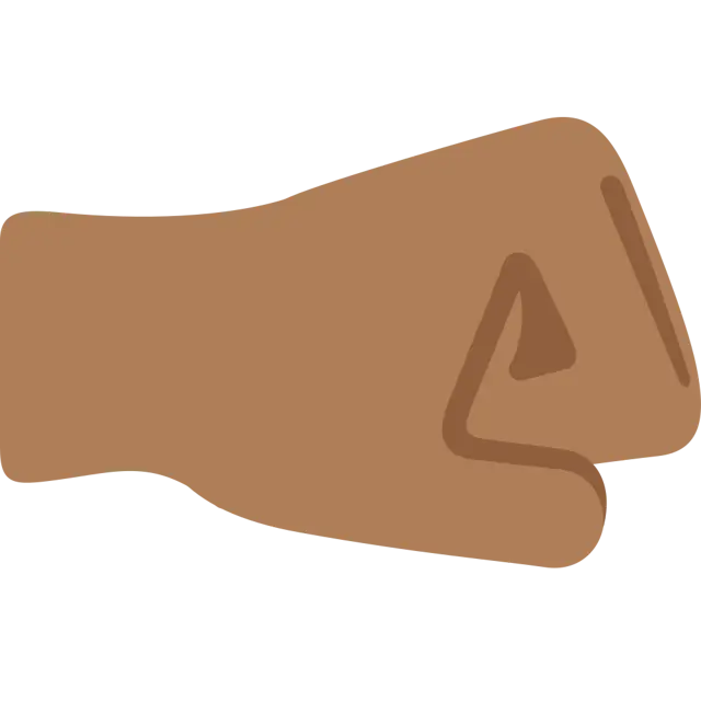 Right-Facing Fist: Medium-Dark Skin Tone