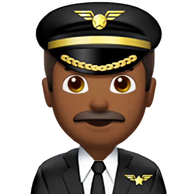 Man Pilot: Medium-Dark Skin Tone